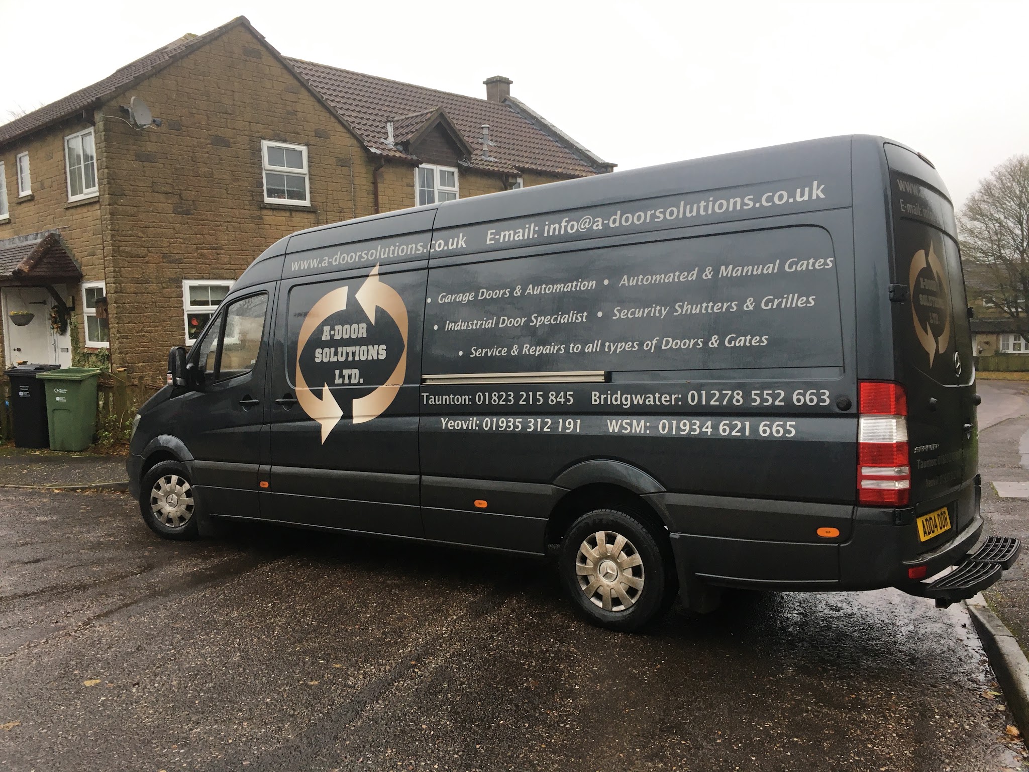 The A-Door Solutions liveried van