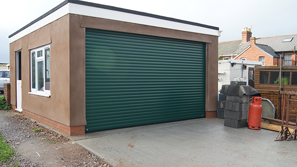 Insulated roller garage door supplied and fitted in Wellington